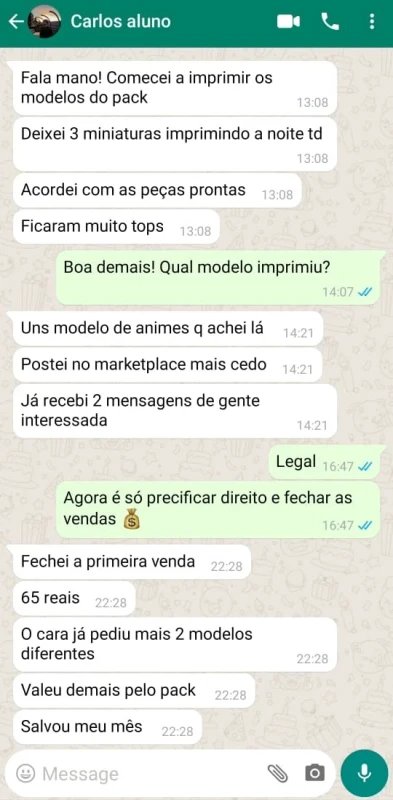 Conversa com depoimento de cliente 2