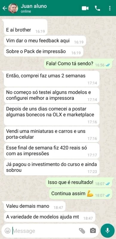 Conversa com depoimento de cliente 4