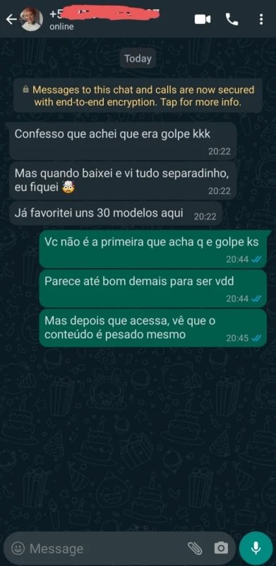 Conversa com depoimento de cliente 5